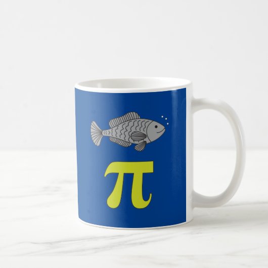 3.14 Fisch Pie Pi Pun Funny Math Joke Kaffeetasse (Rechts)