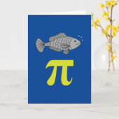 3.14 Fisch Pie Pi Pun Funny Math Joke Karte (Gelbe Blume)