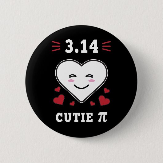 3.14 Herzliche Süsse Pi Funny Math Joke Button (Vorderseite)