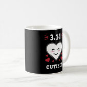 3.14 Herzliche Süsse Pi Funny Math Joke Kaffeetasse (VorderseiteRechts)