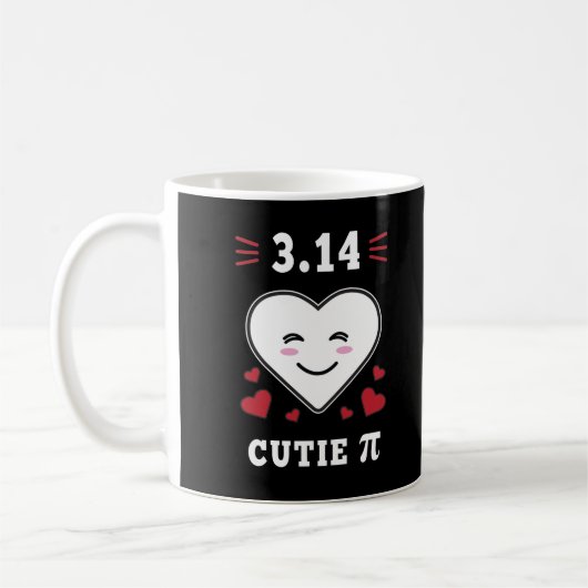 3.14 Herzliche Süsse Pi Funny Math Joke Kaffeetasse (Links)