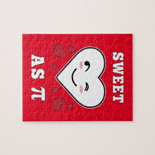 3.14 Herzsüß als Pi Funny Mathe Joke Puzzle (Horizontal)