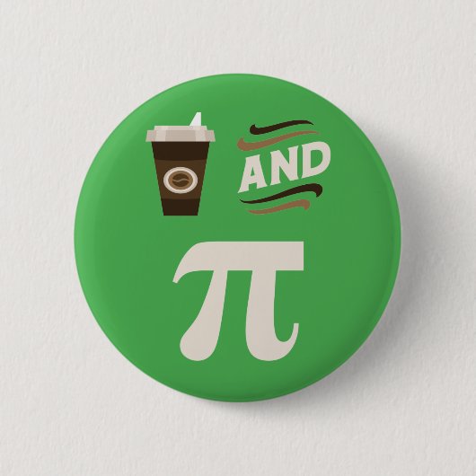 3.14 Kaffee und Kuchen Pi Pun Funny Math Joke Button (Vorderseite)