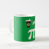 3.14 Kaffee und Kuchen Pi Pun Funny Math Joke Kaffeetasse (Vorderseite Links)