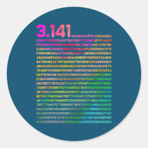 3 14 Mathematik Lehrer Irrationale Nummer 3 14 Runder Aufkleber