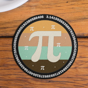 3.14 Nationaler Pi-Tag-Design - Pi-Tag-Geschenkide Runder Pappuntersetzer
