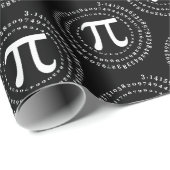 3.14 Pi Number Spiral Black Pi Day Geschenkpapier (Rolleneckpunkt)