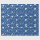 3.14 Pi Number Spiral Blue Pi Day Geschenkpapier (Flach)