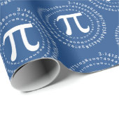 3.14 Pi Number Spiral Blue Pi Day Geschenkpapier (Rolleneckpunkt)