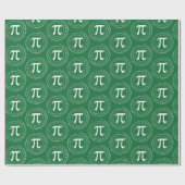 3.14 Pi Number Spiral Green Pi Day Geschenkpapier (Flach)