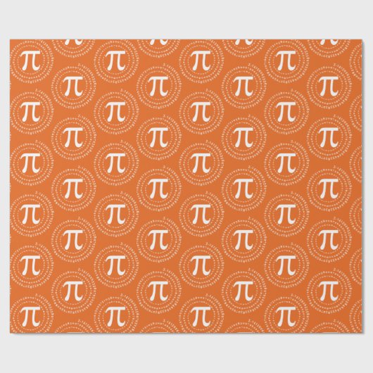 3.14 Pi Number Spiral Orange Pi Day Geschenkpapier (Flach)