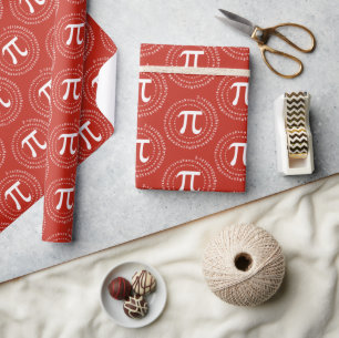 3.14 Pi Number Spiral Red Pi Day Geschenkpapier