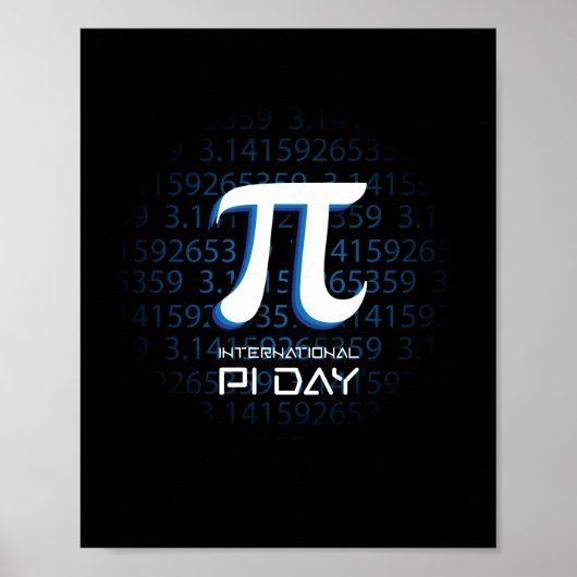 3.14 Pi-Nummer Symbol Mathematik Wissenschaft Poster (Vorne)