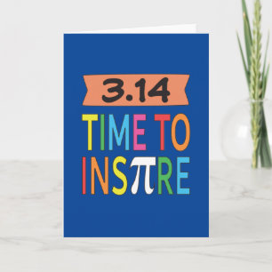 3.14 Pi Pun Funny Math Joke Inspirieren Karte