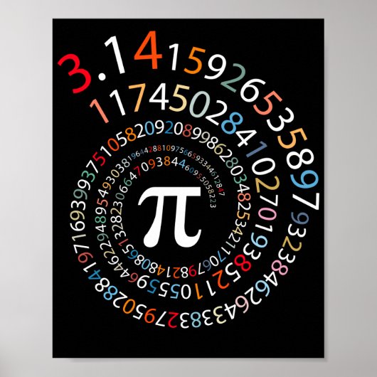 3.14 Pi Symbol Math Poster (Vorne)