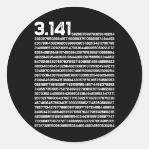 3.14 Pi Tag Mathematik Irrationale Nummer Pi Runder Aufkleber
