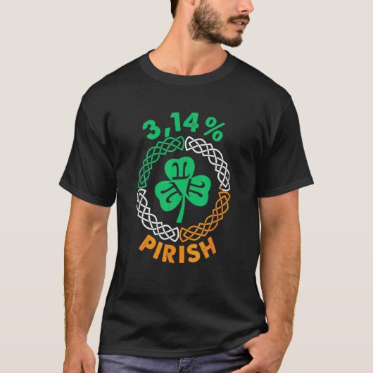 3.14 % Pirish Funny St Patricks Day Math Pi Day T-Shirt (Vorderseite)