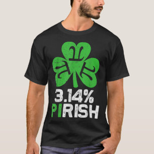 3 14 PIrish Liebe Math St Patricks Math Geek Pi Da T-Shirt
