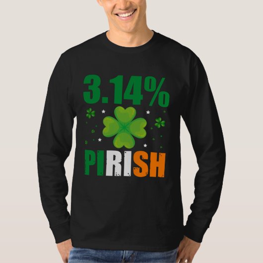 3 14 Pirish  St Patrick s Math Geek Irish Math Tea T-Shirt (Vorderseite)