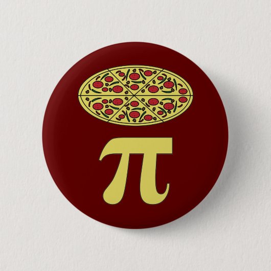3.14 Pizza Pie Pi Pun Funny Math Joke Button (Vorderseite)