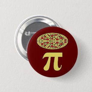 3.14 Pizza Pie Pi Pun Funny Math Joke Button