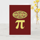 3.14 Pizza Pie Pi Pun Funny Math Joke Karte (Gelbe Blume)