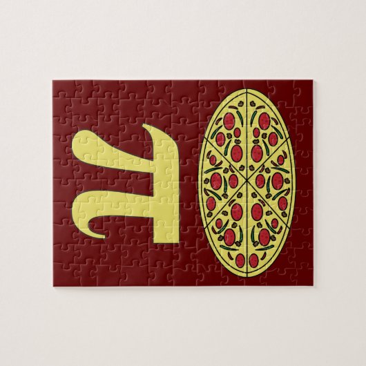 3.14 Pizza Pie Pi Pun Funny Math Joke Puzzle (Horizontal)
