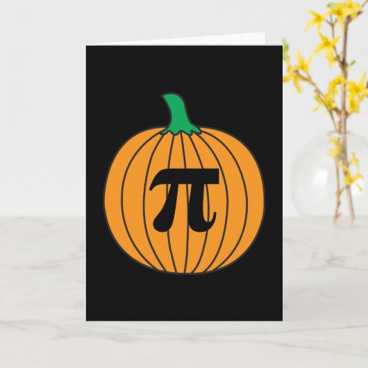 3.14 Pumpkin Pi Pun Funny Math Joke Karte (Gelbe Blume)