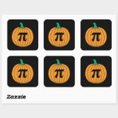 3.14 Pumpkin Pi Pun Funny Math Joke Quadratischer Aufkleber (Blatt)