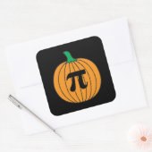 3.14 Pumpkin Pi Pun Funny Math Joke Quadratischer Aufkleber (Umschlag)