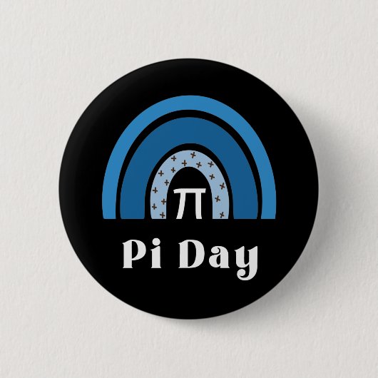 3.14 Rainbow Happy Pi Day Button (Vorderseite)