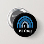 3.14 Rainbow Happy Pi Day Button (Vorne & Hinten)