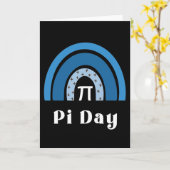 3.14 Rainbow Happy Pi Day Karte (Gelbe Blume)