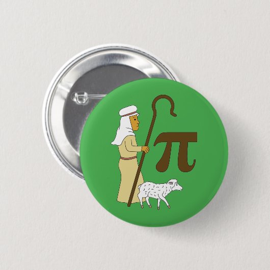 3.14 Shepherd's Pie Pi Pun Funny Math Joke Button (Vorne & Hinten)