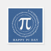 3.14 Spiral Number Blue Happy Pi Day Serviette (Vorderseite)