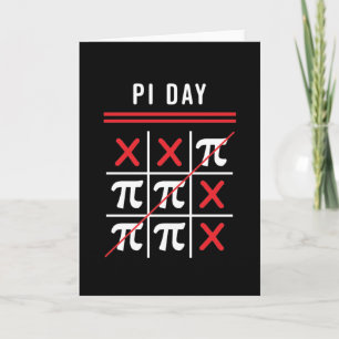 3.14 Tic-Tac-Toe-Noughts and Crosses Happy Pi Day Karte