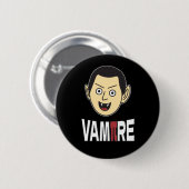 3.14 Vampire Pi Pun Funny Math Joke Button (Vorne & Hinten)