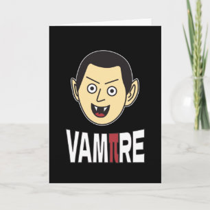 3.14 Vampire Pi Pun Funny Math Joke Karte