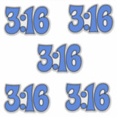 3:16, 5 Packungen Aufkleber (Vorderseite)