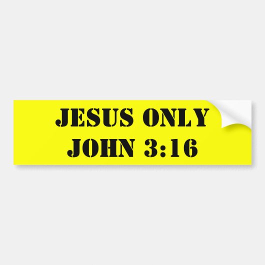 3:16 JESUSS ONLYJOHN AUTOAUFKLEBER (Vorne)