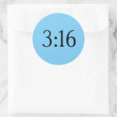 3:16 RUNDER AUFKLEBER (Tasche)