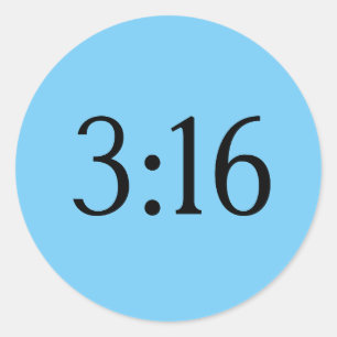 3:16 RUNDER AUFKLEBER