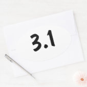 3,1 / 5k ovaler aufkleber (Umschlag)