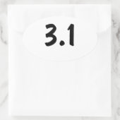 3,1 / 5k ovaler aufkleber (Tasche)