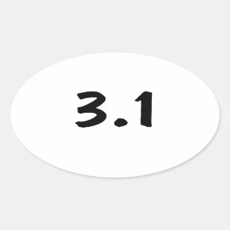 3,1 / 5k ovaler aufkleber