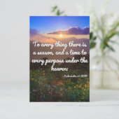 3:1 KJV Bible Verse Pic Flat Greeting Karte (Stehend Vorderseite)