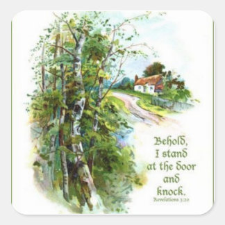 3:20 Schrift Quadratischer Aufkleber