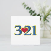 3-21 Welt-Down-Syndrom-Tag Einladung (Stehend Vorderseite)