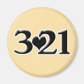 3-21 Welt-Down-Syndrom-Tag Magnet (Vorne)