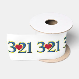 3-21 Welt-Down-Syndrom-Tag Satinband